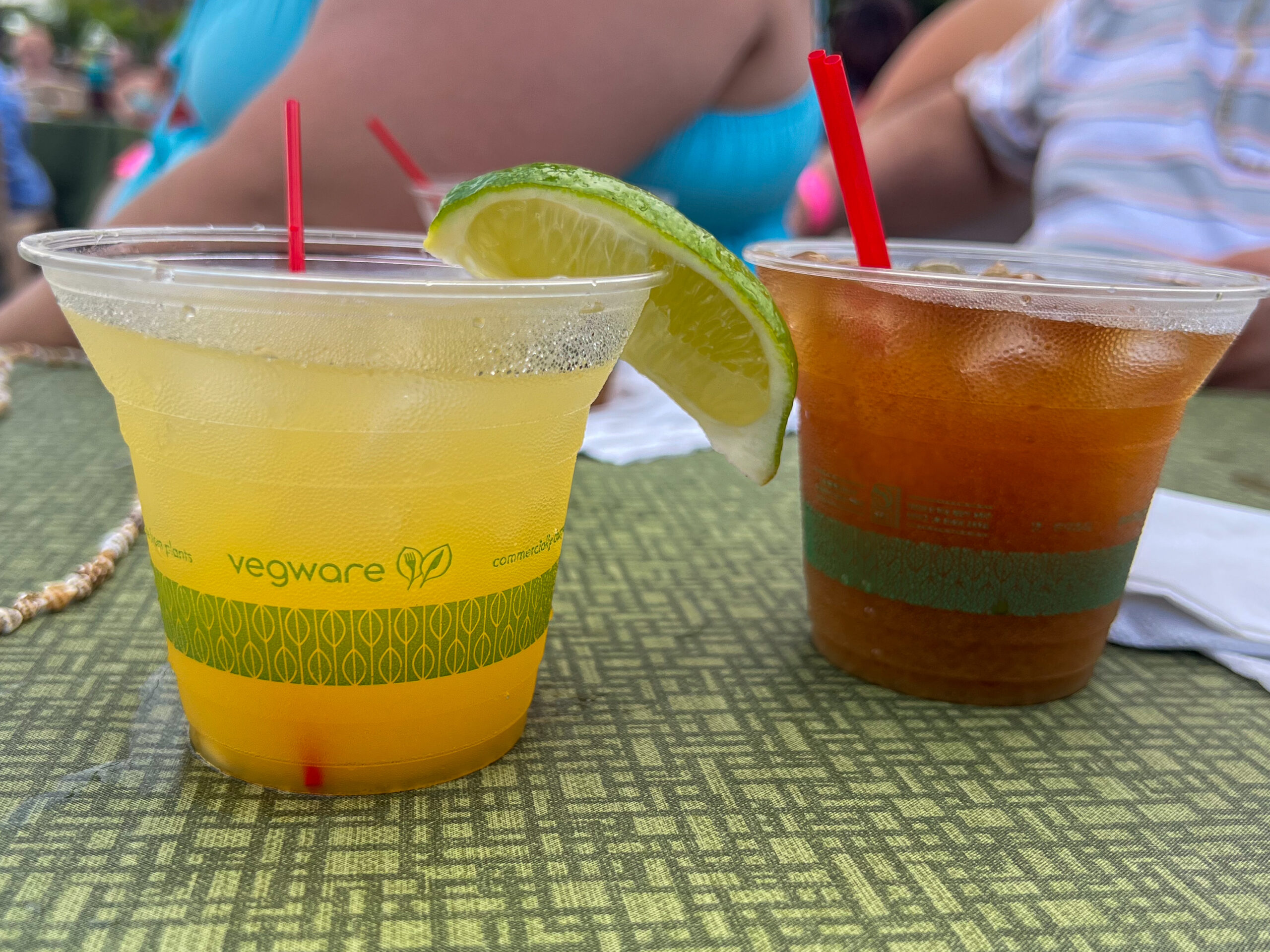 Pre-made cocktails at the Royal Kona Luau