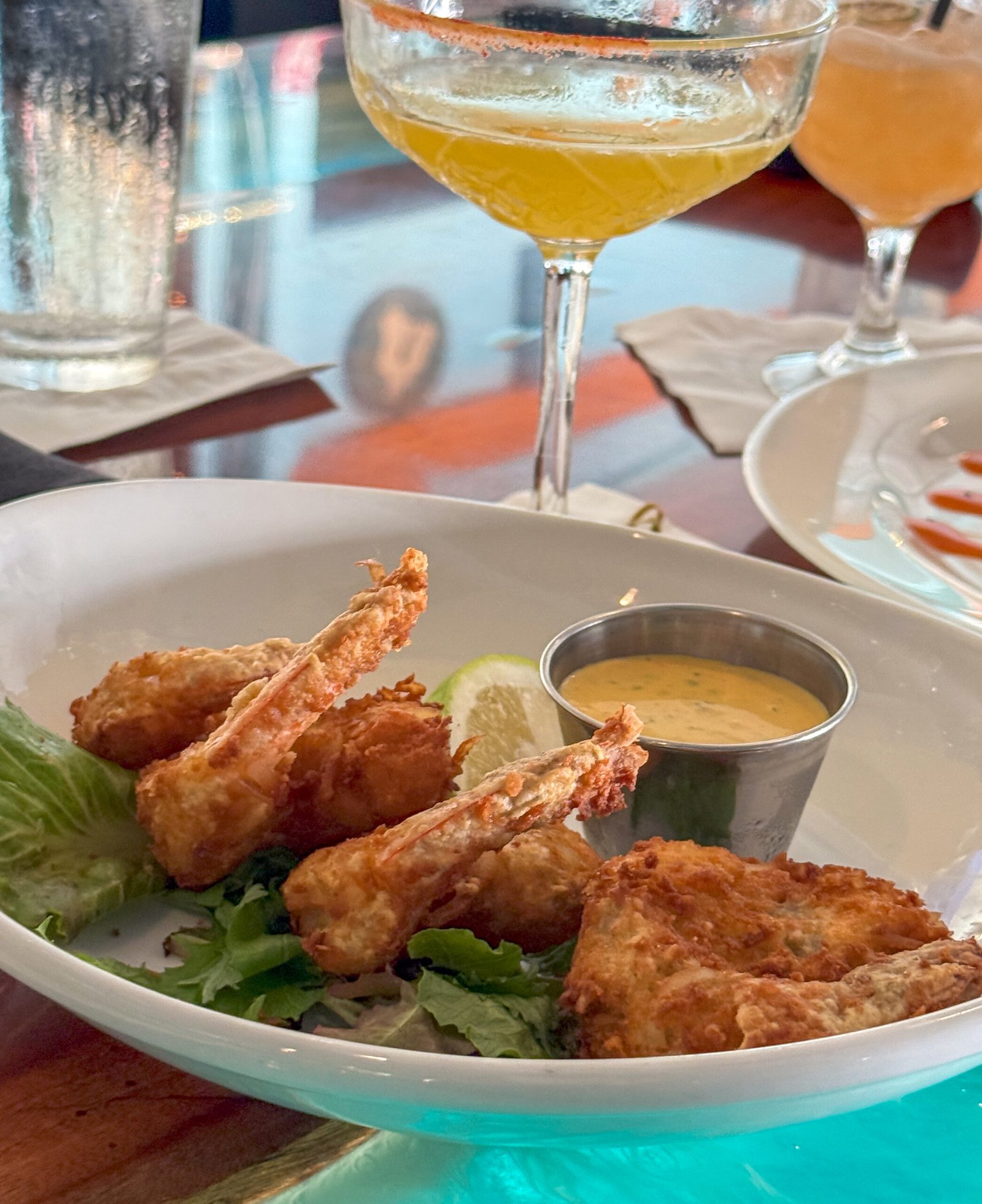 Coconut Shrimp, served with mango curry dipping sauce